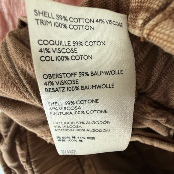 Free People Margate Pleated Paperbag Cropped Pants Brown Cotton Size Large - Picture 8 of 8